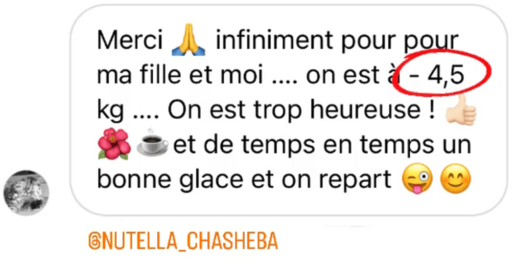résultat perte de poids
