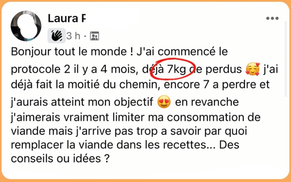 résultat perte de poids