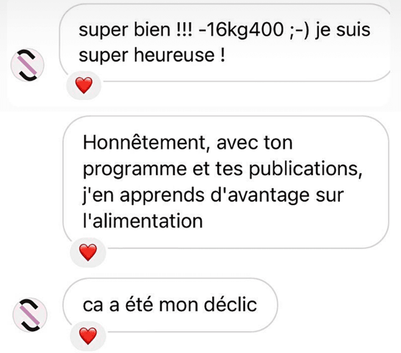 résultat perte de poids